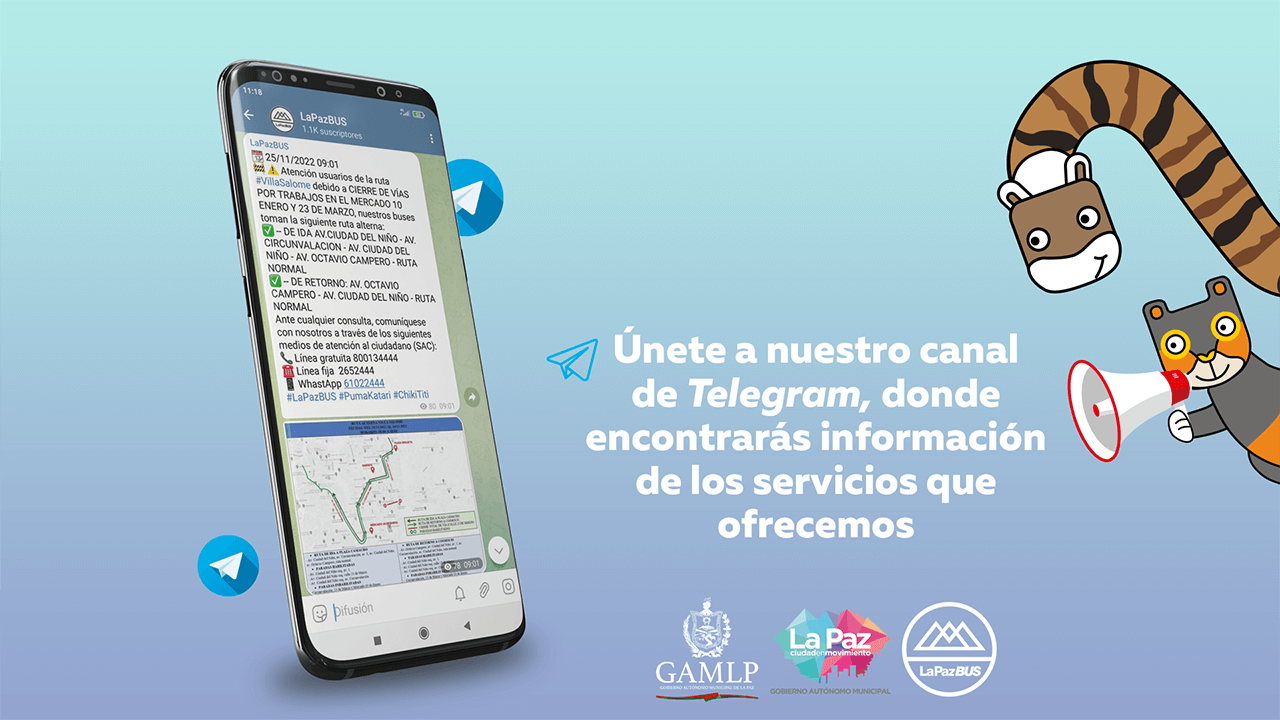 canal de Telegram La Paz Bus